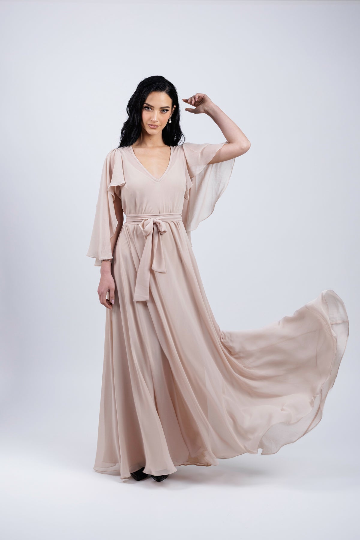 The Amira Gown – Rose Sand